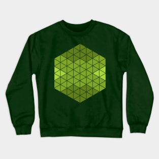 Green Abstract Triangle Sacred Geometry Design Crewneck Sweatshirt